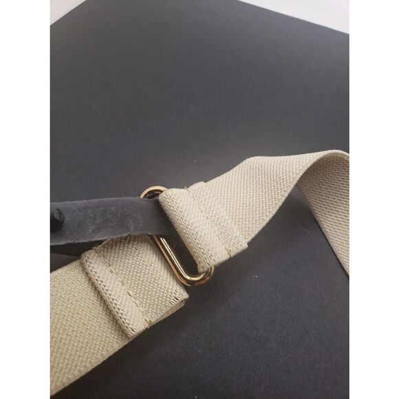 Cream gold stretch belt elastic waist accessory - Picture 4 of 4